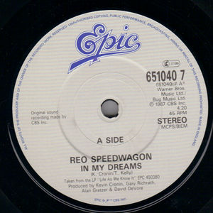 REO SPEEDWAGON , IN MY DREAMS / OVER THE EDGE