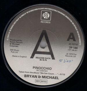 BRYAN & MICHAEL, PINOCCHIO / I CAN COUNT MY FRIENDS ON ONE HAND - PROMO