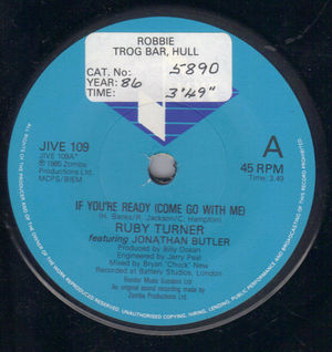RUBY TURNER, IF YOU'RE READY (COME GO WITH ME) / STILL ON MY MIND/WON'T CRY NO MORE