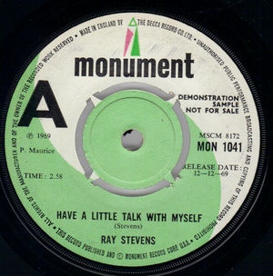 RAY STEVENS, HAVE A LITTLE TALK WITH MYSELF / THE LITTLE WOMAN - PROMO