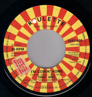 TOMMY JAMES, I'M COMING HOME / SING SING SING - PROMO