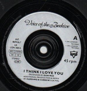 VOICE OF THE BEEHIVE, I THINK I LOVE YOU / SOMETHING ABOUT GOD 