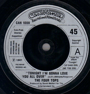 FOUR TOPS, TONIGHT I'M GONNA LOVE YOU ALL OVER / FROM A DISTANCE