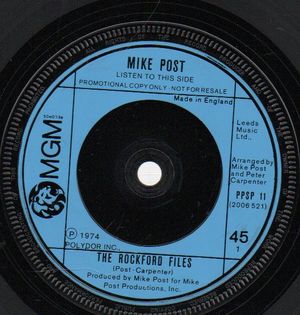 MIKE POST , THE ROCKFORD FILES / DIXIE LULLABYE