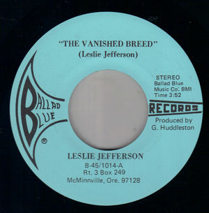 LESLIE JEFFERSON, THE VANISHED BREED / THE LAST FLIGHT 