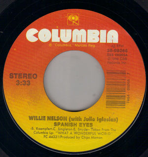 WILLIE NELSON & JULIO IGLESIAS, SPANISH EYES / OLE BUTTERMILK SKY