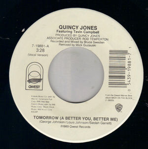QUINCY JONES, TOMORROW (A BETTER YOU BETTER ME) / INSTRUMENTAL