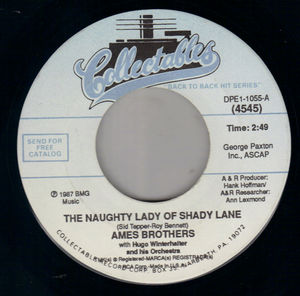 AMES BROTHERS , THE NAUGHTY LADY OF SHADY LANE / YOU YOU YOU 