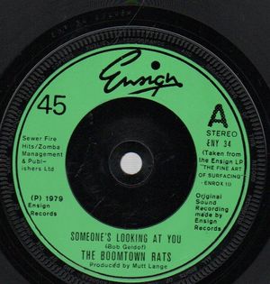 BOOMTOWN RATS, SOMEONES LOOKING AT YOU / WHEN THE NIGHT COMES 
