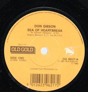 DON GIBSON / HANK LOCKLIN, SEA OF HEARTBREAK / PLEASE HELP ME I'M FALLING IN LOVE 