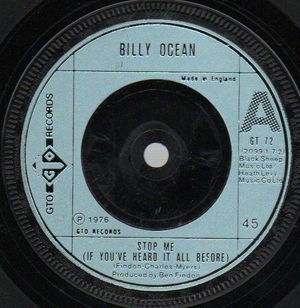 BILLY OCEAN , STOP ME / LETS PUT OUR EMOTIONS IN CHECK 
