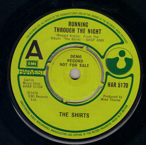 SHIRTS, RUNNING THROUGH THE NIGHT / LONELY ANDROID - PROMO