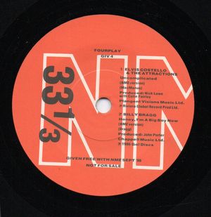 ELVIS COSTELLO/BILLY BRAG, UNCOMPLICATED (NME VERSION) / HONEY (NME VERSION) - EP