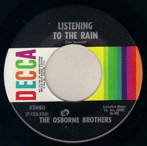 OSBORNE BROTHERS, LISTENING TO THE RAIN / MIDNIGHT ANGEL