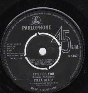 CILLA BLACK, IT'S FOR YOU / HE WONT ASK ME 