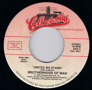 BROTHERHOOD OF MAN /  MAUREEN McGOVERN , UNITED WE STAND / THE MORNING AFTER 