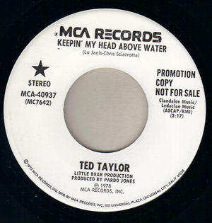 TED TAYLOR, KEEPIN MY HEAD ABOVE WATER - PROMO