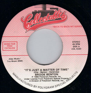 BROOK BENTON / JERRY BUTLER, IT'S JUST A MATTER OF TIME / NEVER GIVE YOU UP