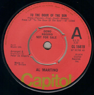 AL MARTINO , TO THE DOOR OF THE SUN / WALKING IN THE SAND-PROMO