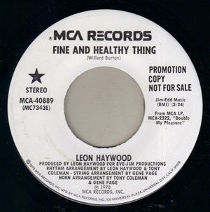 LEON HAYWOOD , FINE AND HEALTHY THING - PROMO