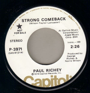 PAUL RICHEY, STRONG COMEBACK / MONO - PROMO