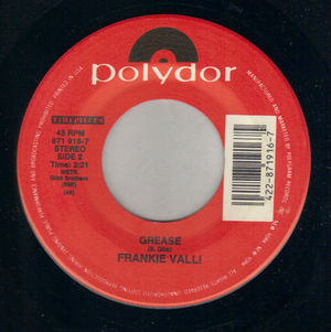 FRANKIE VALLI , GREASE / INSTRUMENTAL (looks unplayed)