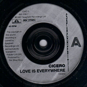 CICERO, LOVE IS EVERYWHERE / MIND GAP
