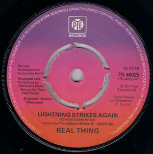 REAL THING, LIGHTNING STRIKES AGAIN / DANCE WITH ME 