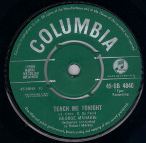 GEORGE MAHARIS, TEACH ME TONIGHT / AFTER THE LIGHTS GO DOWN LOW