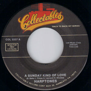 HARPTONES, A SUNDAY KIND OF LOVE / MY MEMORIES OF YOU 