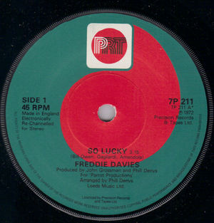 FREDDIE DAVIES, SO LUCKY / IF YOU WENT AWAY