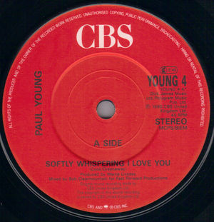 PAUL YOUNG , SOFTLY WHISPERING i LOVE YOU / LEAVING HOME