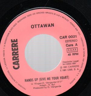 OTTAWAN, HANDS UP (GIVE ME YOUR HEART) / INSTRUMENTAL
