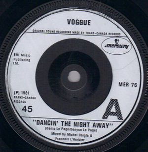 VOGGUE, DANCIN THE NIGHT AWAY / ROLLER BOOGIE