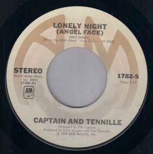 CAPTAIN & TENNILLE , LONELY NIGHT / SMILE FOR ME ONE MORE TIME