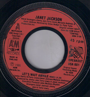 JANET JACKSON , LETS WAIT AWHILE / NASTY COOL SUMMER MIX