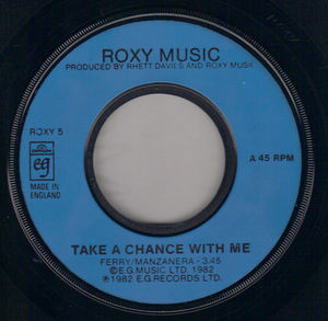 ROXY MUSIC, TAKE A CHANCE WITH ME / THE MAIN THING-REMIX