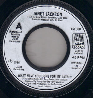 JANET JACKSON , WHAT HAVE YOU DONE FOR ME LATELY / YOUNG LOVE
