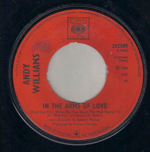 ANDY WILLIAMS , IN THE ARMS OF LOVE / AIN'T IT TRUE