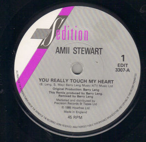 AMII STEWART, YOU REALLY TOUCH MY HEART / INSTRUMENTAL (looks unplayed)