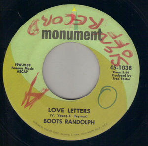 BOOTS RANDOLPH, LOVE LETTERS / BIG DADDY