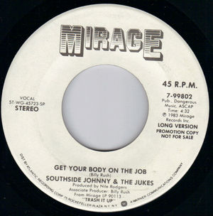SOUTHSIDE JOHNNY & THE JUKES, GET YOUR BODY ON THE JOB / LONG VERSION -PROMO PRESSING