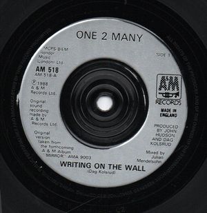 ONE 2 MANY, WRITING ON THE WALL / ANOTHER MAN 