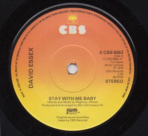 DAVID ESSEX, STAY WITH ME BABY / LEND ME YOUR COMB 
