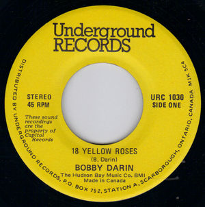 BOBBY DARIN , 18 YELLOW ROSES / YOU'RE THE REASON I'M LIVING