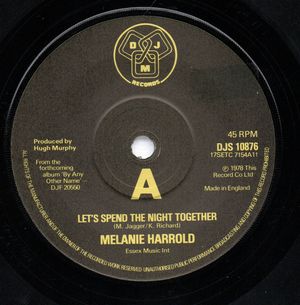 MELANIE HARROLD, LETS SPEND THE NIGHT TOGETHER / FANCY