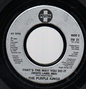 PURPLE KINGS, THATS THE WAY YOU DO IT RADIO EDIT / WHITE LABEL MIX