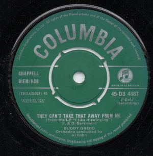 BUDDY GRECO, THEY CANT TAKE THAT AWAY FROM ME / HEY THERE