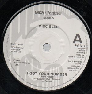 DISC BLUE , I GOT YOUR NUMBER / CTS BOOGIE
