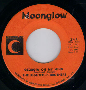 RIGHTEOUS BROTHERS, GEORGIA ON MY MIND / MY TEARS WILL GO AWAY 